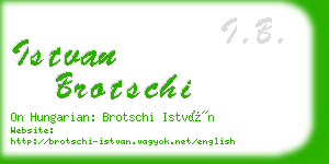 istvan brotschi business card